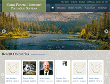 Tablet Screenshot of klontzfuneralhome.com